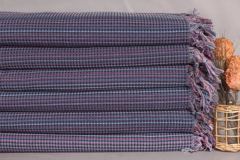 87x91 Inches Navy Cotton Blanket, Custom Towel Beach, Peshtemal, Personalized Towel, Custom Gift, Personalized Beach Towel, Scarf Towel, - 2