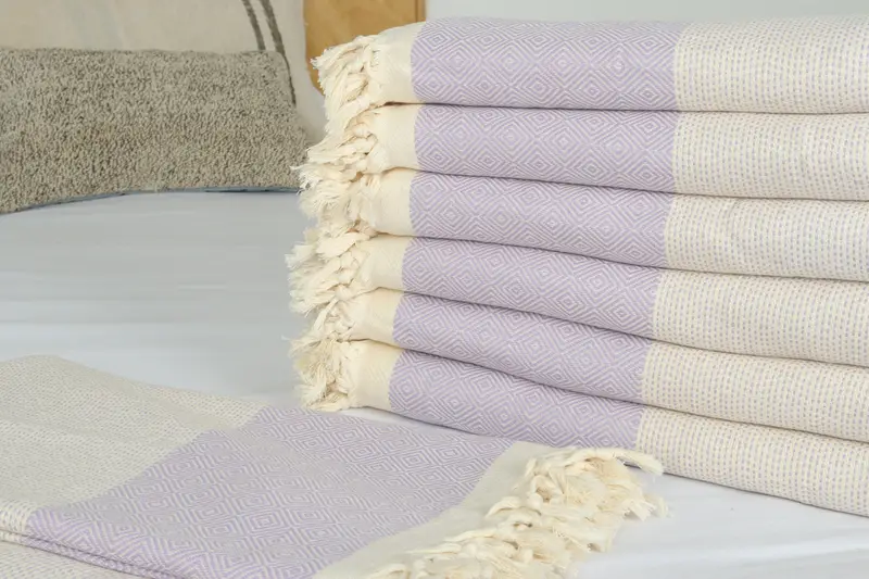 Turkish Bedspread, Personalized Blanket, Custom Wedding Gifts, 104x80 Cotton Diamond Towel, Bachelor Gift, Housewarming Gift, Turkish Blanket Queen - 3