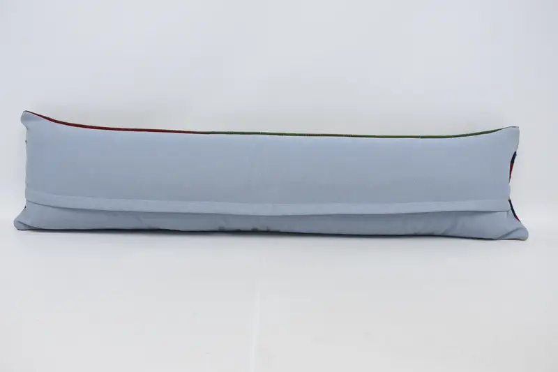 Pillow, Aesthetic Pillow Case, 12x48 Blue Pillow, Vintage Kilim Pillow, Handmade Kilim Cushion, Natural Cushion Cover, Gift Pillow - 6