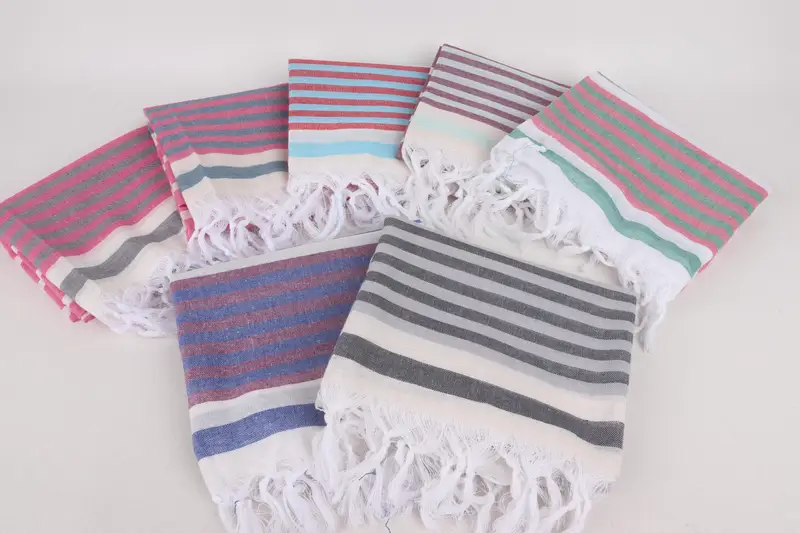 Beach Towel Gift, Turkish Towel USA, Embroidery Towels, 68x40 Cotton Striped Towel, Towel With Name, Sand-resistant towel, Oversized Beach Towel - 4