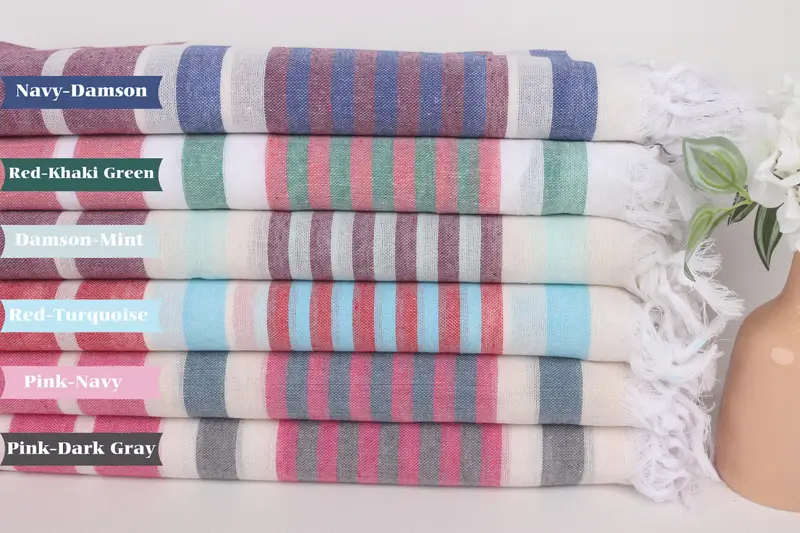 Beach Towel Gift, Turkish Towel USA, Embroidery Towels, 68x40 Cotton Striped Towel, Towel With Name, Sand-resistant towel, Oversized Beach Towel - 3