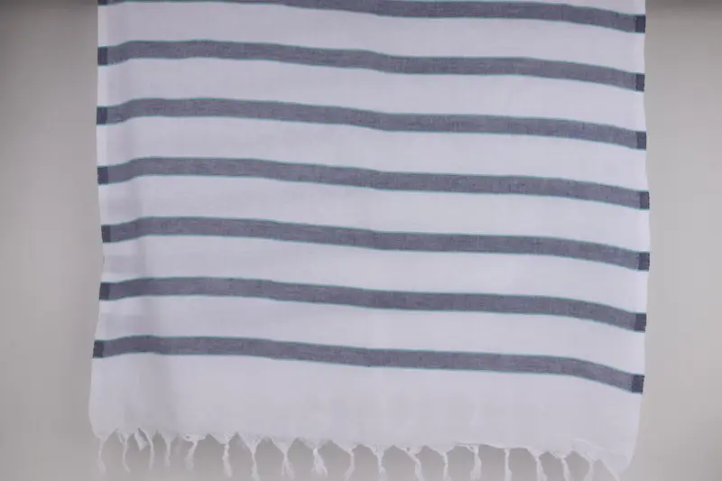 Large Turkish Towel, Embroidered Towel, Luxury Beach Towel, Merry Christmas Gifts, Personalized Gift, 70x40 Cotton Striped Towel, Housewarming Gift - 8