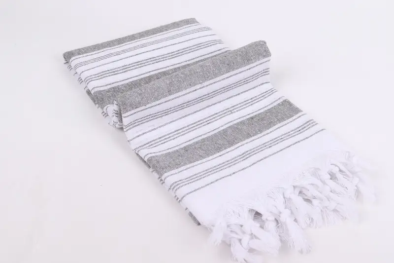 68x32 Cotton Striped Towel, Best Beach Towel, Organic towel, Custom Towel Beach, Best Friend Gift, Wedding Shower Gift, Family Gift Basket - 6