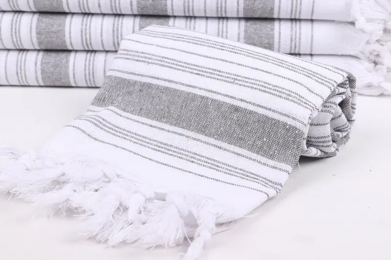 68x32 Cotton Striped Towel, Best Beach Towel, Organic towel, Custom Towel Beach, Best Friend Gift, Wedding Shower Gift, Family Gift Basket - 4