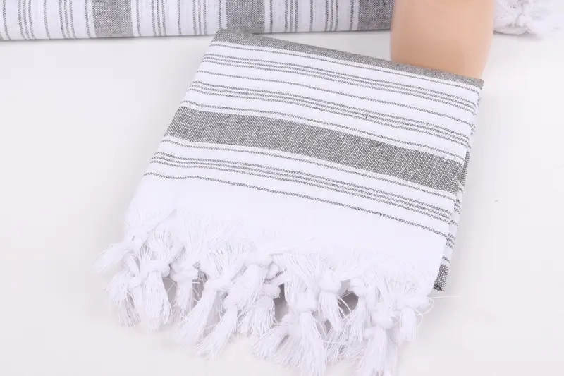68x32 Cotton Striped Towel, Best Beach Towel, Organic towel, Custom Towel Beach, Best Friend Gift, Wedding Shower Gift, Family Gift Basket - 5
