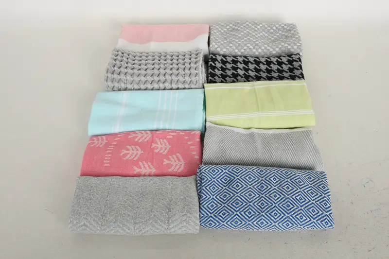 Gym Towel, 20x18 Cotton Set of 10 Towel, Turkish Towel Monogram, Wedding Favors, Wedding Gift, Memorial Gift, Organic Tea Towel, Bathroom Towels - 3