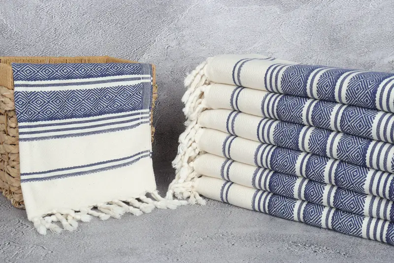 Custom Name Towel, Monogrammed Hand Towel, 40x18 Cotton Diamond Towel, Unique Gift, Monogram Hand Towel, Turkish Tea Towel, Monogram Towels - 3