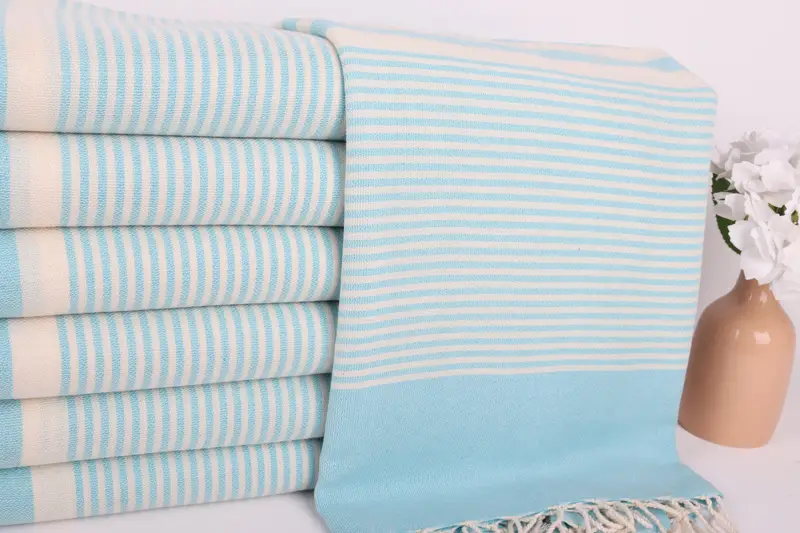 Beach Size Towel, Turkish hand towel, Cute Beach Towel, Home Decor Gifts, Bridal Shower Gift, 70x40 Cotton Striped Towel, Valentines Gift - 2