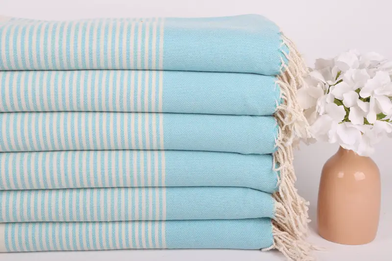 Beach Size Towel, Turkish hand towel, Cute Beach Towel, Home Decor Gifts, Bridal Shower Gift, 70x40 Cotton Striped Towel, Valentines Gift - 3