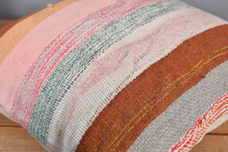 16x16 Pink Pillow Cover, Pillow Sham, Turkish Pillow, Home Decor Pillow, Toss Pillow Sham, Armchair Pillow Case, Boho Pillow Sham Cover - 3