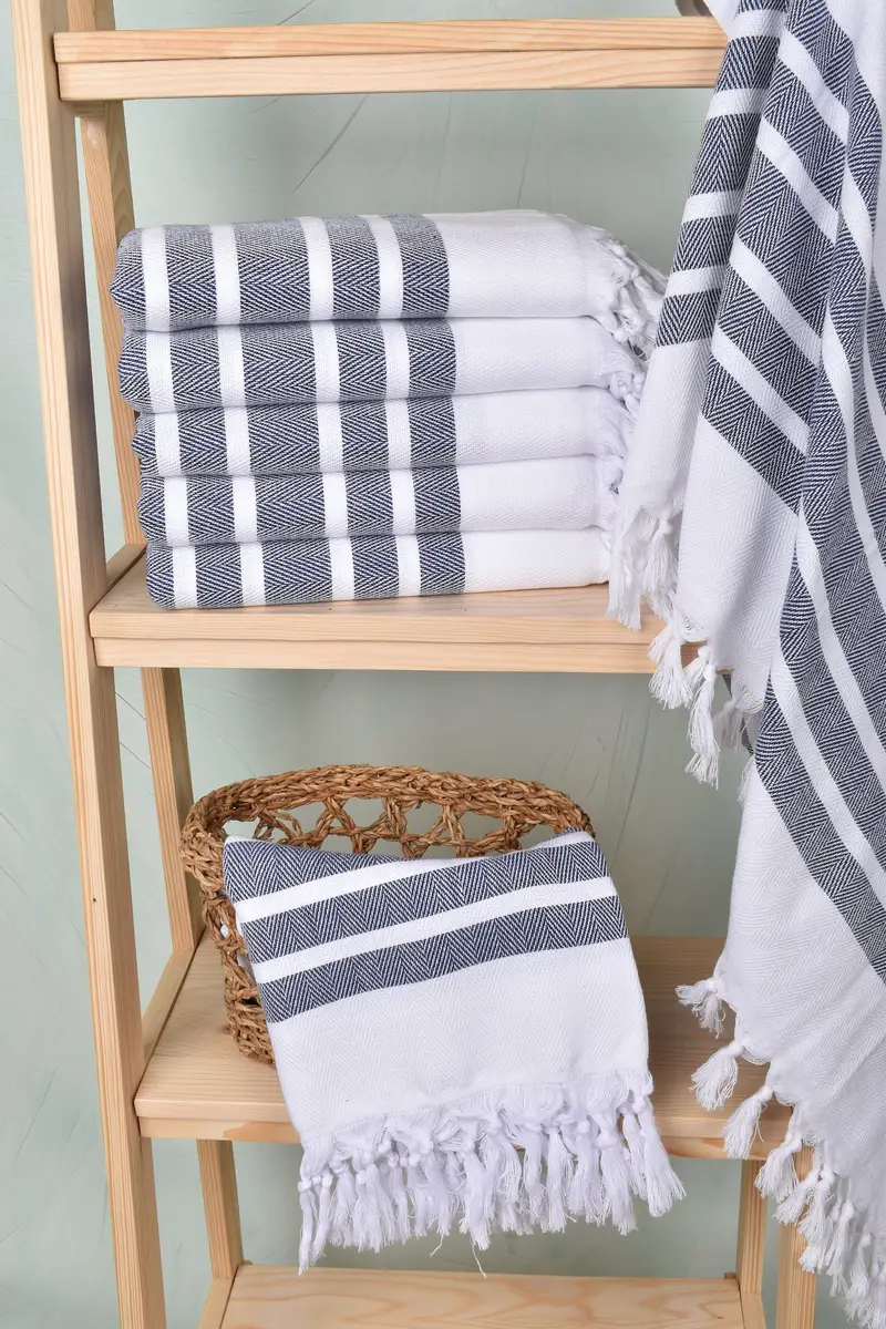 70x40 Cotton Herringbone Towel, Personalized Gifts, Bathroom Towel, Wedding Gift, Peshtemal beach towel with unique design, Gift For Him - 3
