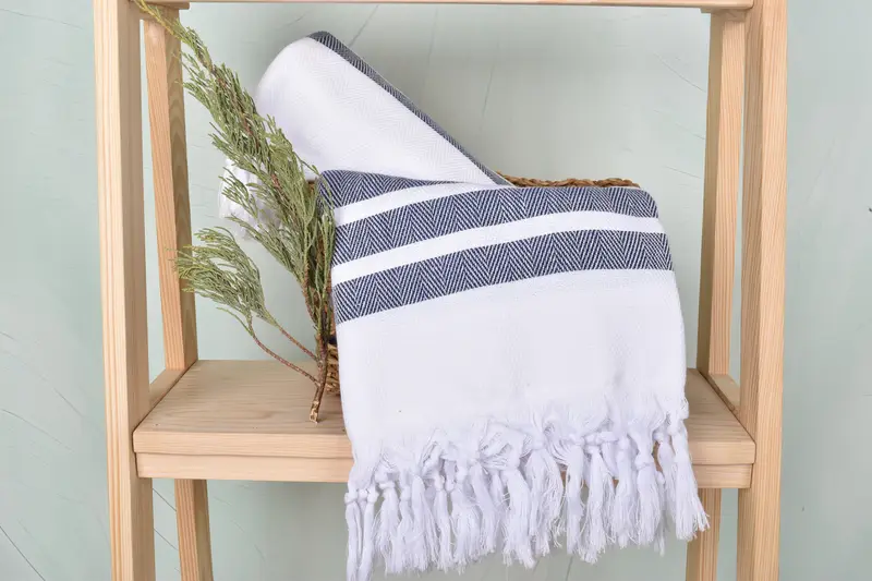 70x40 Cotton Herringbone Towel, Personalized Gifts, Bathroom Towel, Wedding Gift, Peshtemal beach towel with unique design, Gift For Him - 4