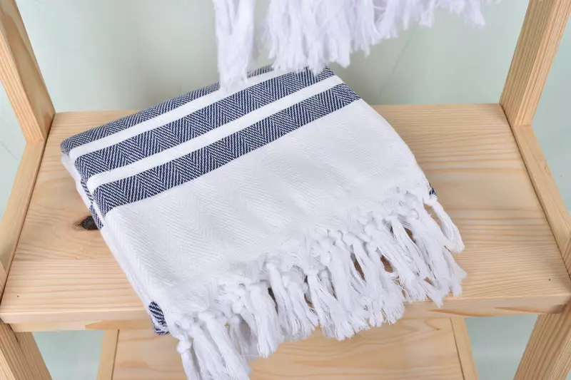 70x40 Cotton Herringbone Towel, Personalized Gifts, Bathroom Towel, Wedding Gift, Peshtemal beach towel with unique design, Gift For Him - 5