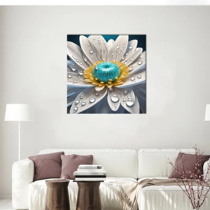 Blooming Daisy Art, White Flower Lover, Daisy Canvas Art, Wall Art Decor, Home Decor, Modern Canvas Art,Flower Canvas Art, Canvas Wall Art - 2