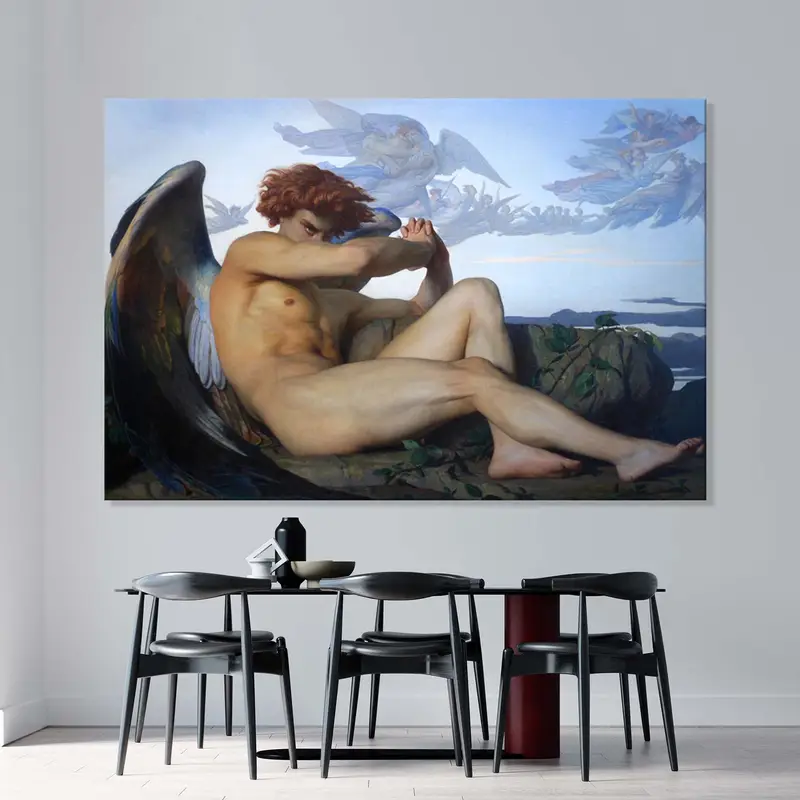 Fallen Angel、Alexandre Cabanel、Classic Fine Art、Original Print、Large Wall Art、Nuked Man Wall Art、Reproduction Wall Art、Vintage Art、 - 2