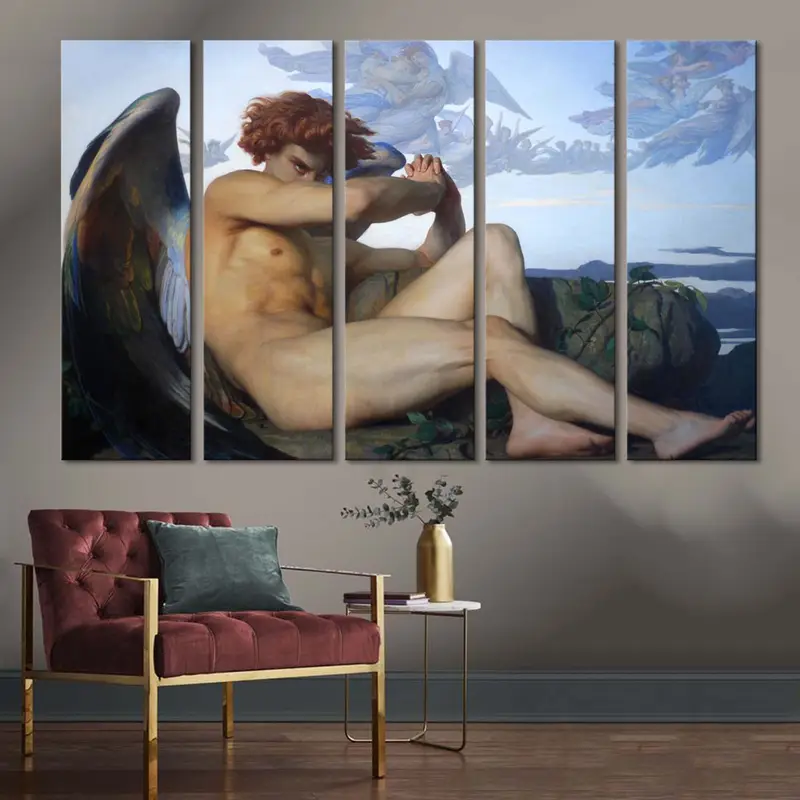 Fallen Angel、Alexandre Cabanel、Classic Fine Art、Original Print、Large Wall Art、Nuked Man Wall Art、Reproduction Wall Art、Vintage Art、 - 5