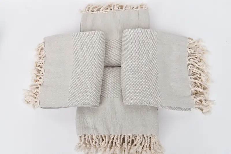 Guest Towel, Turkish bath towel, 70x40 Cotton Geometric Towel, Bath towel, Quick-Dry Beach Towel, Wedding Gift For Bride, Wedding Hand Made Gift - 6