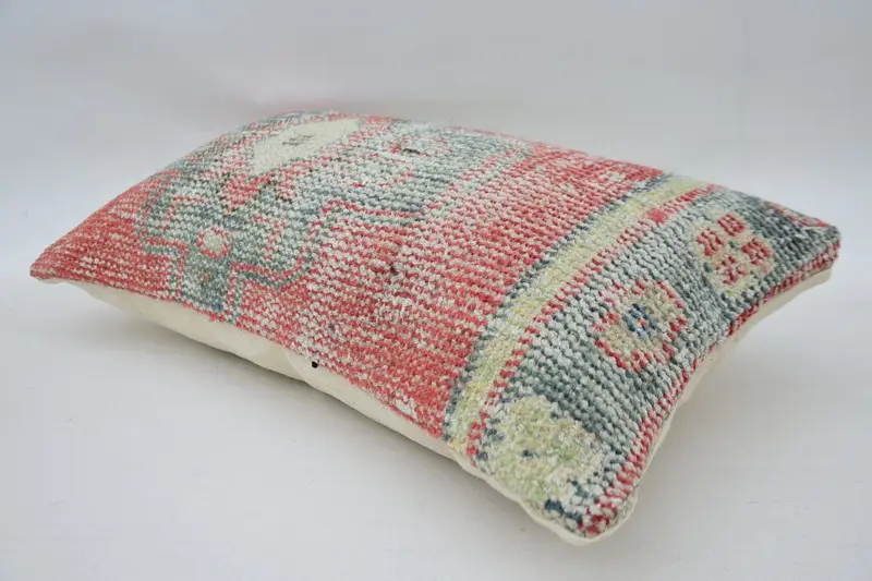 12x20 Red Pillow Case, Neutral Pillow Sham, Boho Pillow Sham Cover, Kilim Cushion Sham, Cushion Case, Ottoman Cushion Cover, Antique Pillows - 5