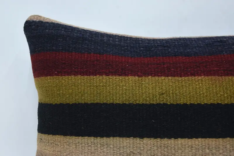 Vintage Kilim Throw Pillow, Boho Pillow, Sofa Bolster Cushion Case, 12x20 Blue Pillow Case, Pet Cushion Cover, Interior Designer Pillow, Cushion - 2