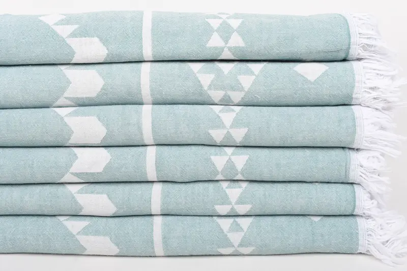 Throw Blanket Couch, 70x60 Cotton Geometric Towel, Custom Wedding Gifts, Bridal Shower Gifts, Boho Throw Blankets, Thanksgiving Tablecloth - 4