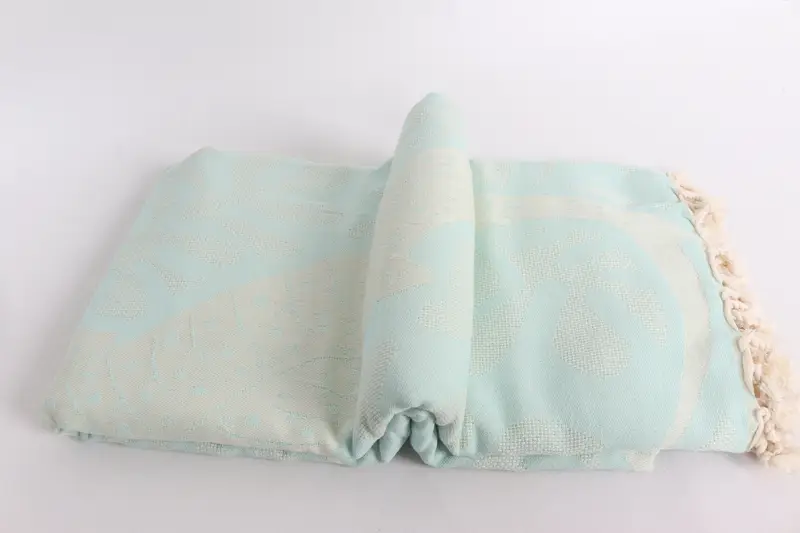 Boho Throw Blankets, Tablecloth, Turkish Beach Blanket, Personalized Blanket, 100x92 Cotton Whale Design Towel, Personalized Wedding Gift - 7