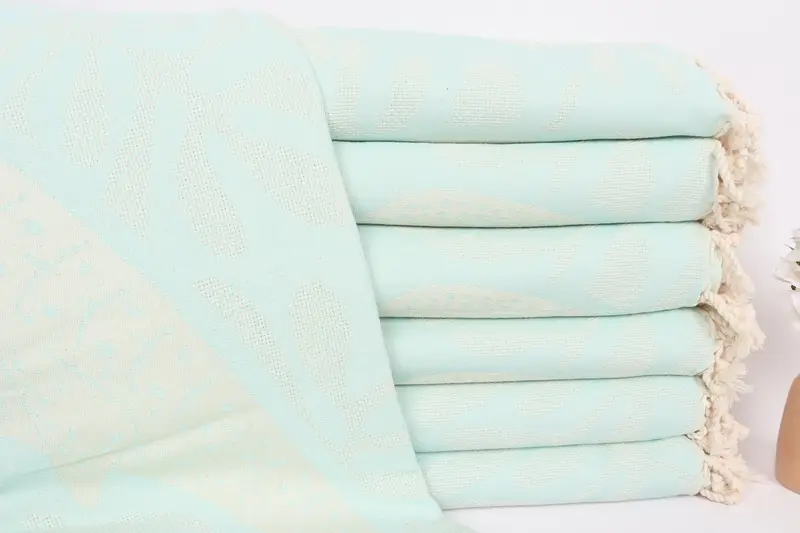 Boho Throw Blankets, Tablecloth, Turkish Beach Blanket, Personalized Blanket, 100x92 Cotton Whale Design Towel, Personalized Wedding Gift - 2