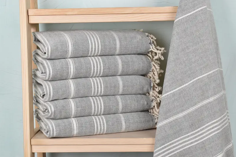 Lightweight towel, Gift For Boyfriend, 68x40 Cotton Striped Towel, Spa Towel, Peshtemal Towel, Bachelorette Party Favors, Personalized Turkish Towel - 2