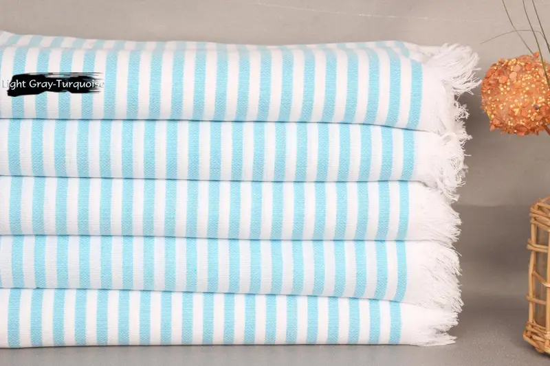 Bridesmaid Gift, Personalized Turkish Towel, 70x40 Cotton Striped Towel, Antibacterial Turkish peshtemal towel, Valentines Gift, Personalized Towel - 1