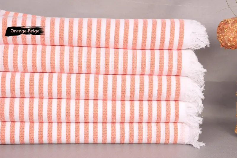 Bridesmaid Gift, Personalized Turkish Towel, 70x40 Cotton Striped Towel, Antibacterial Turkish peshtemal towel, Valentines Gift, Personalized Towel - 2