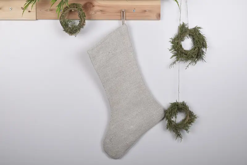 Patrón de adornos navideños de 19 pulgadas de ancho, calcetín navideño festivo