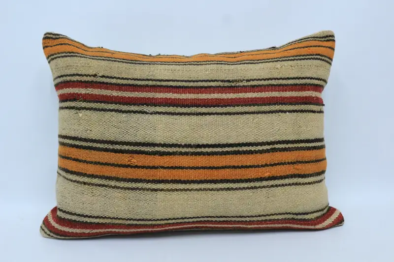 20x28 Beige Cushion Case, Turkish Kilim Pillow, Pillow Cover, Pillow for Sofa, Boho Throw Pillow Case, Ethnical Kilim Rug Pillow - 1