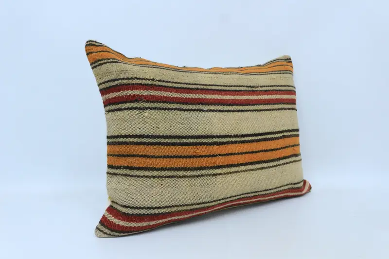 20x28 Beige Cushion Case, Turkish Kilim Pillow, Pillow Cover, Pillow for Sofa, Boho Throw Pillow Case, Ethnical Kilim Rug Pillow - 3