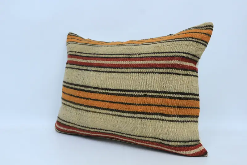 20x28 Beige Cushion Case, Turkish Kilim Pillow, Pillow Cover, Pillow for Sofa, Boho Throw Pillow Case, Ethnical Kilim Rug Pillow - 4