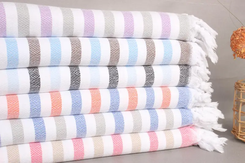 Turkish Towel Bulk, Gift For Her, Bride Gift, 64x40 Cotton Striped Towel, Soft towel, Bachelor Bachelorette Party Favors, Eco-Friendly Turkish Towel - 2