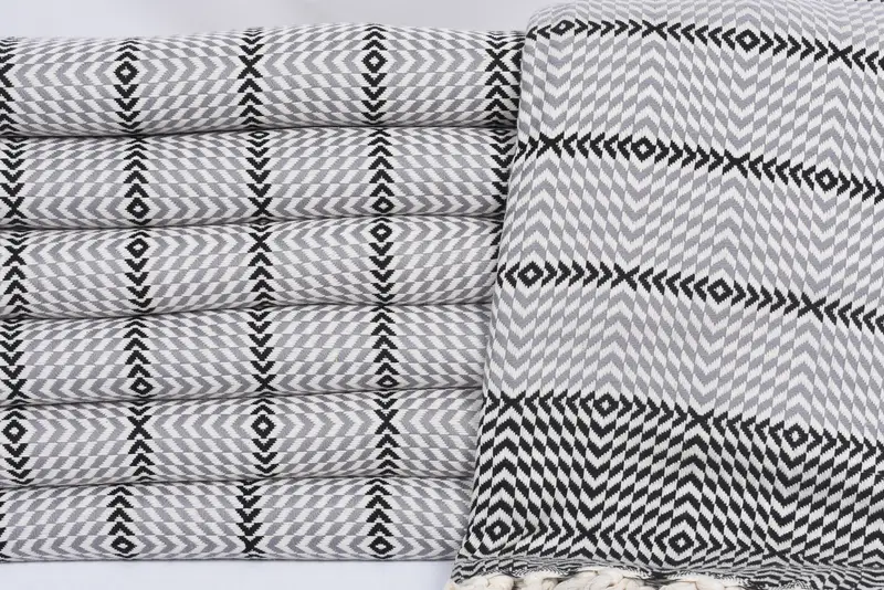 80x40 Cotton Diamond Towel, Handmade Gift, Hammam towel, Best Beach Towel, Soft organic Turkish peshtemal for luxury spa use, Quick-dry peshtemal - 2