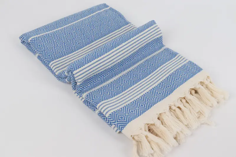 70x38 Cotton Diamond Towel, Lightweight quick-dry peshtemal towel for travel, Quick-dry peshtemal, Beach Towel Bulk, Christmas Gift, Hammam towel - 6