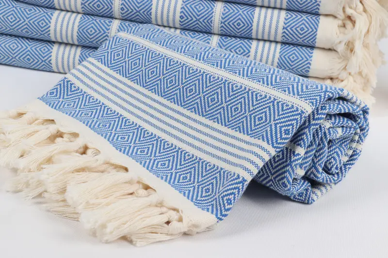 70x38 Cotton Diamond Towel, Lightweight quick-dry peshtemal towel for travel, Quick-dry peshtemal, Beach Towel Bulk, Christmas Gift, Hammam towel - 4