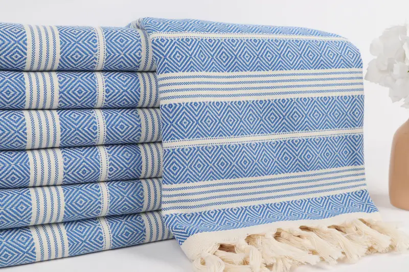 70x38 Cotton Diamond Towel, Lightweight quick-dry peshtemal towel for travel, Quick-dry peshtemal, Beach Towel Bulk, Christmas Gift, Hammam towel - 2
