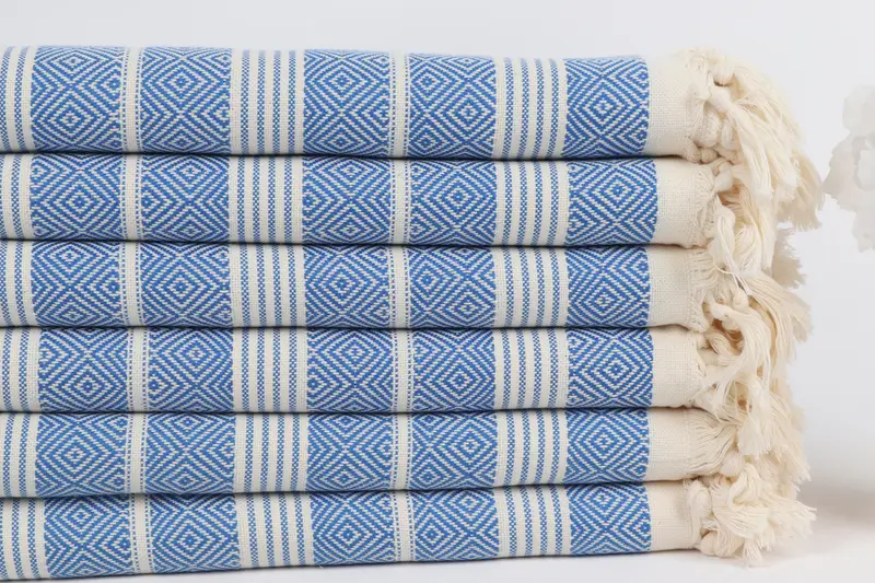 70x38 Cotton Diamond Towel, Lightweight quick-dry peshtemal towel for travel, Quick-dry peshtemal, Beach Towel Bulk, Christmas Gift, Hammam towel - 3