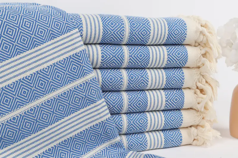 70x38 Cotton Diamond Towel, Lightweight quick-dry peshtemal towel for travel, Quick-dry peshtemal, Beach Towel Bulk, Christmas Gift, Hammam towel - 1