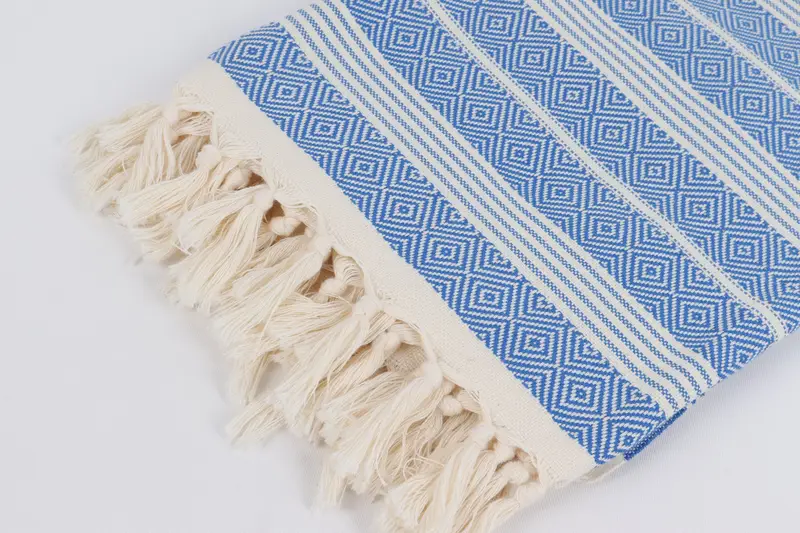 70x38 Cotton Diamond Towel, Lightweight quick-dry peshtemal towel for travel, Quick-dry peshtemal, Beach Towel Bulk, Christmas Gift, Hammam towel - 7