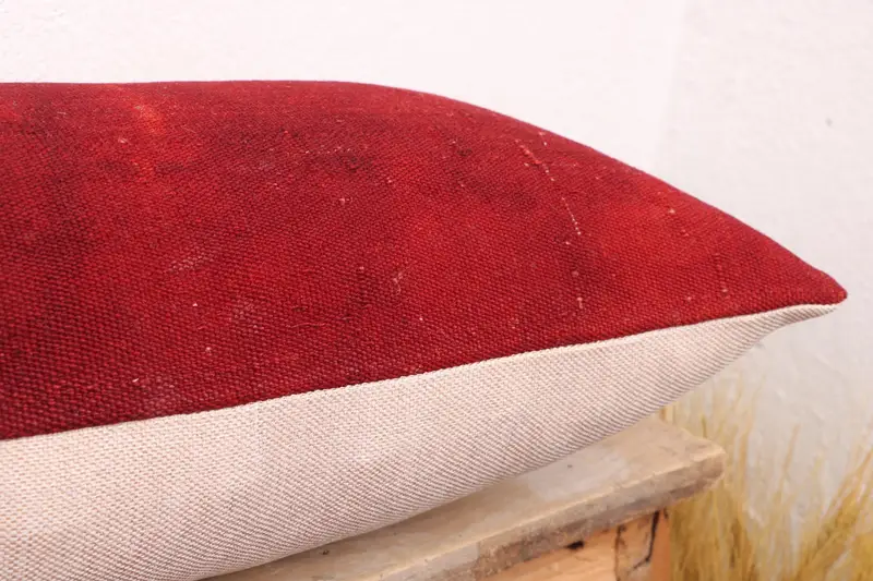 Boho Pillow, Vintage Pillow Cover, Cushion Case, Vintage Kilim Throw Pillow, 12x36 Red Cushion Case, Pillow for Sofa, Decorative Throw Pillow Cover - 6