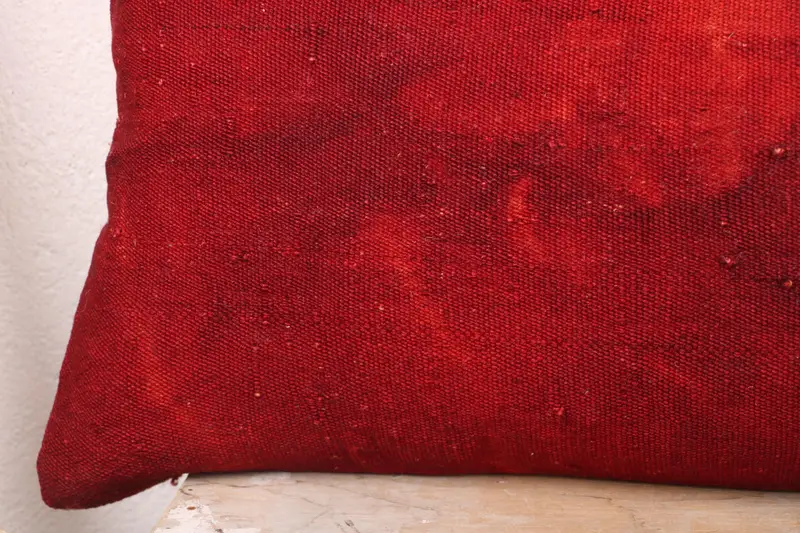 Boho Pillow, Vintage Pillow Cover, Cushion Case, Vintage Kilim Throw Pillow, 12x36 Red Cushion Case, Pillow for Sofa, Decorative Throw Pillow Cover - 3