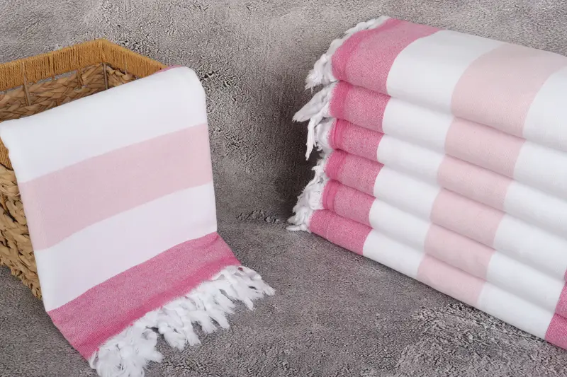 Turkish Towel Beach, Lightweight towel, Beach Wedding Favor, Custom Turkish Towel, Custom Gift, 64x36 Cotton Striped Terry Towel, Birthday Gift - 3