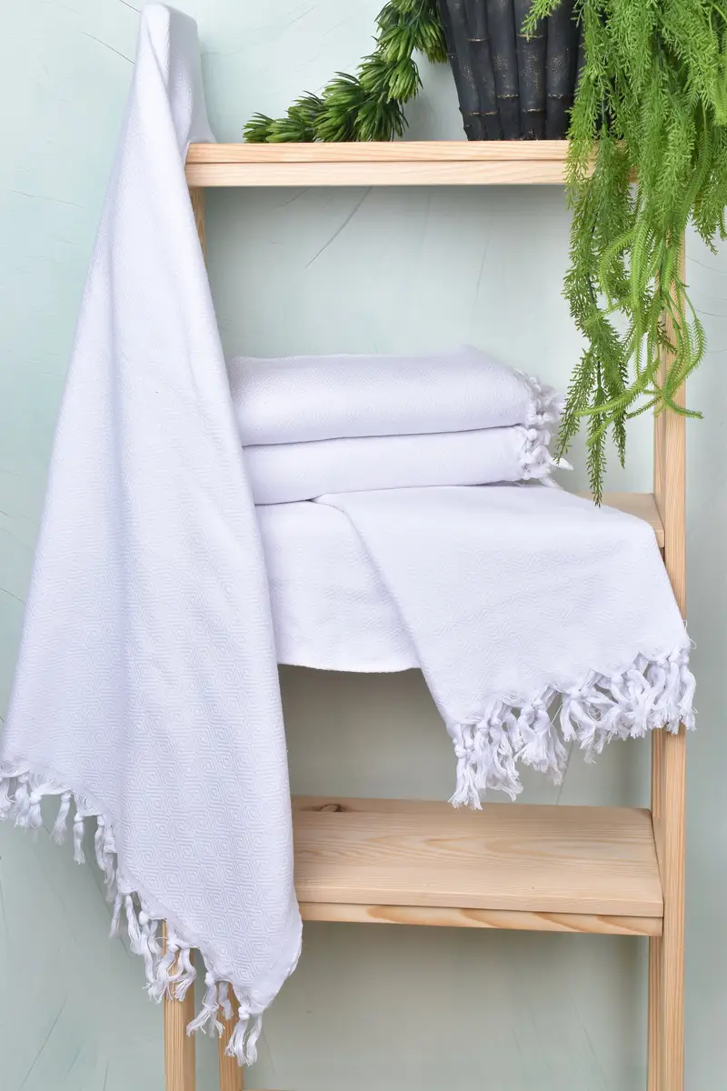 70x40 Cotton Diamond Towel, Large Turkish Towel, Yoga Towel, Custom Beach Towel, Bridal Party Gifts, Wedding Gift, Quick-dry travel peshtemal towel - 6