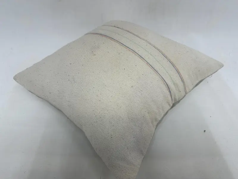 18x18 White Pillow Sham, Nautical Throw Cushion Cover, Antique Pillows, Pillow Case, Throw Kilim Pillow, Boho Pillow Sham Cover - 6
