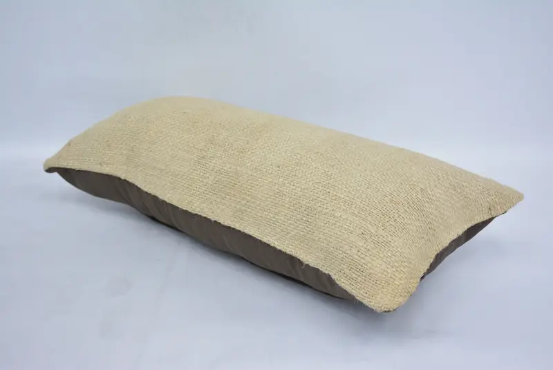 Pillow for Sofa, Kilim Cushion Sham, Handmade Throw Cushion Case, Cushion Cover, 12x24 Beige Cushion Cover, Home Decor Pillow, Natural Cushion Cover - 6