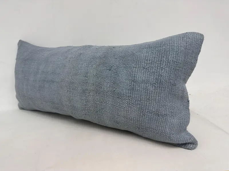 Boho Pillow Sham Cover, Throw Kilim Pillow, Vintage Kilim Throw Pillow, 16x36 Gray Pillow Sham, Cushion, Farmhouse Cushion Cover, Seat Cushion Cover - 4