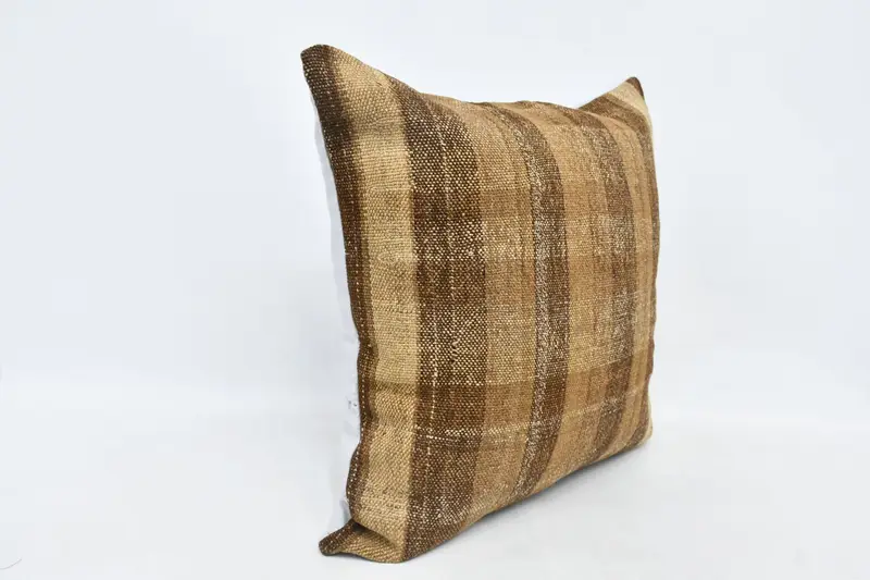 Pillow for Couch, Vintage Kilim Pillow, Ethnic Pillow Cover Pillow Case, Boho Pillow Sham Cover, Pillow, 28x28 Brown Cushion - 3