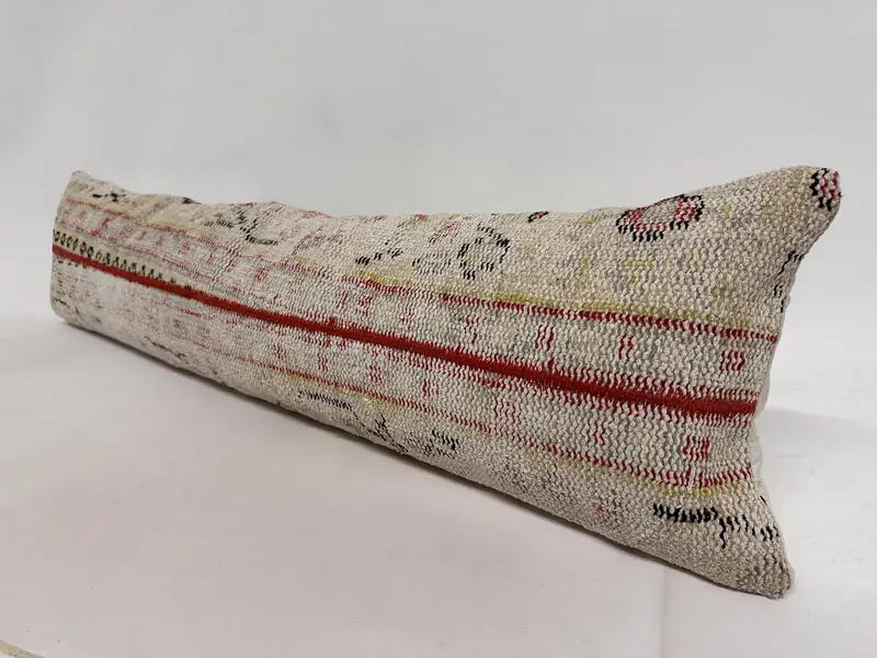 12x48 Beige Cushion Cover, Pillow Cover, Ethnic Throw Pillow, Home Decor Pillow, Kilim Cushion Sham, Tapestry Cushion Case, Interior Designer Pillow - 3